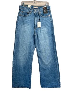 NWT Levi's Women's Ribcage Wide-Leg Jeans Size 30x32 Premium Blue